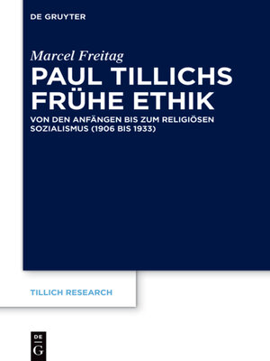 cover image of Paul Tillichs frühe Ethik